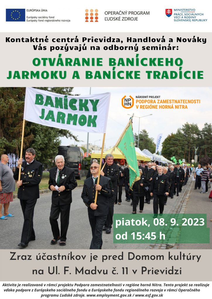 Otváranie baníckeho jarmoku a banícke tradície - plagát