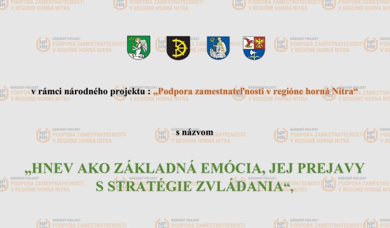 webinar - hnev ako základná emócia, jej prejavy a stratégie zvládania